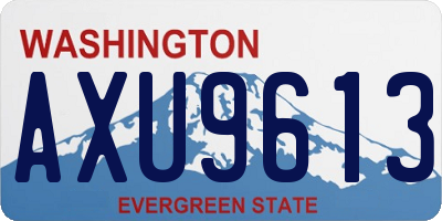 WA license plate AXU9613