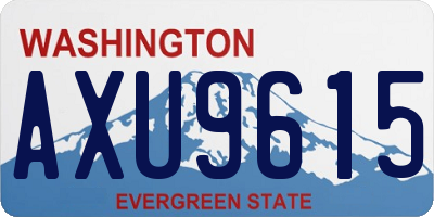 WA license plate AXU9615