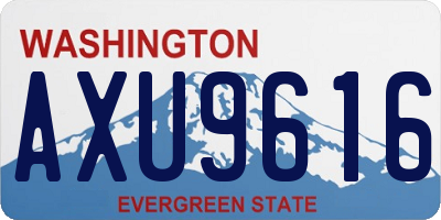 WA license plate AXU9616