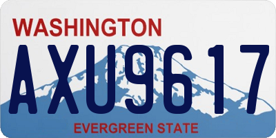 WA license plate AXU9617