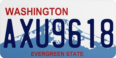 WA license plate AXU9618