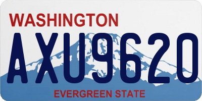 WA license plate AXU9620