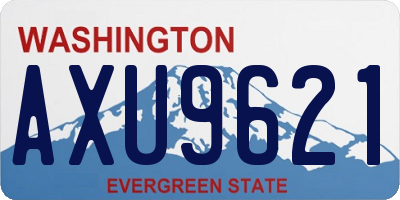 WA license plate AXU9621