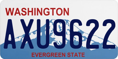 WA license plate AXU9622