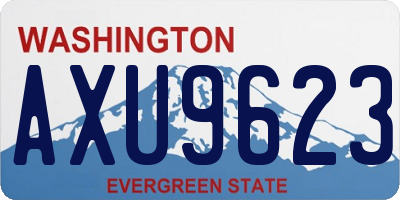 WA license plate AXU9623
