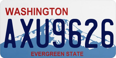 WA license plate AXU9626