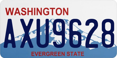 WA license plate AXU9628
