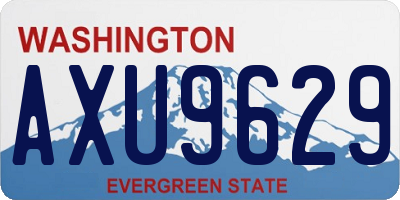 WA license plate AXU9629