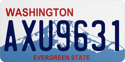 WA license plate AXU9631