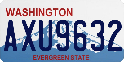 WA license plate AXU9632