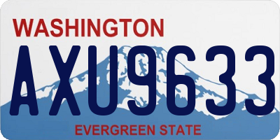 WA license plate AXU9633