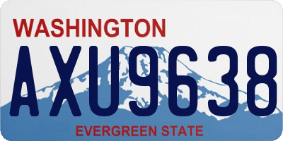 WA license plate AXU9638