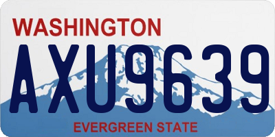 WA license plate AXU9639