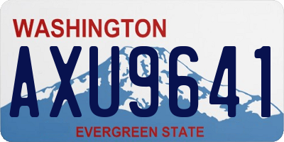 WA license plate AXU9641