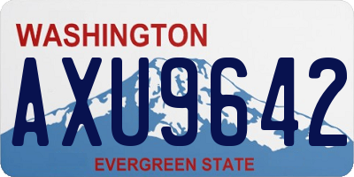 WA license plate AXU9642