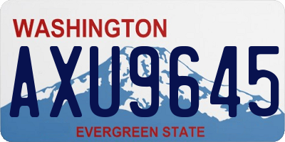WA license plate AXU9645