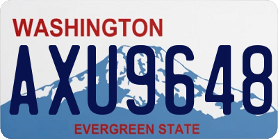 WA license plate AXU9648