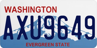 WA license plate AXU9649