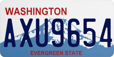 WA license plate AXU9654