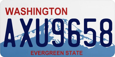 WA license plate AXU9658