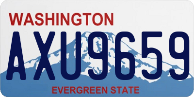 WA license plate AXU9659