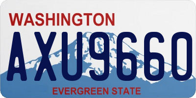 WA license plate AXU9660