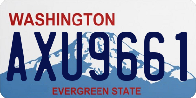 WA license plate AXU9661