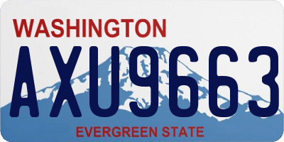 WA license plate AXU9663