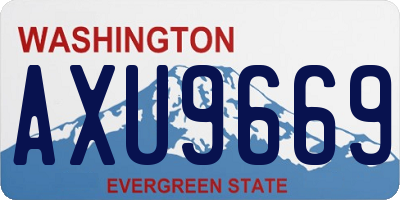 WA license plate AXU9669
