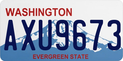 WA license plate AXU9673