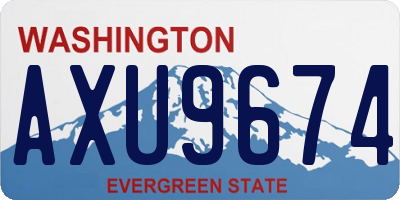 WA license plate AXU9674