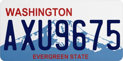 WA license plate AXU9675