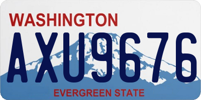 WA license plate AXU9676