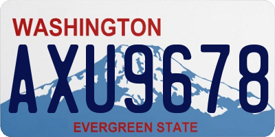WA license plate AXU9678