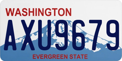 WA license plate AXU9679