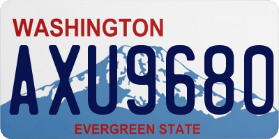 WA license plate AXU9680