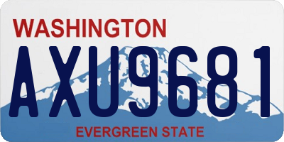 WA license plate AXU9681