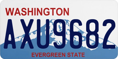 WA license plate AXU9682