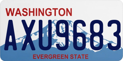 WA license plate AXU9683