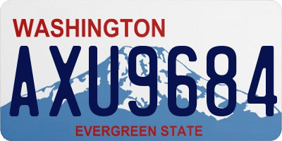 WA license plate AXU9684