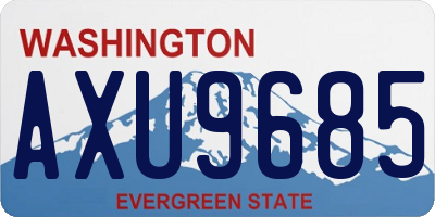 WA license plate AXU9685