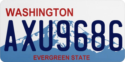 WA license plate AXU9686