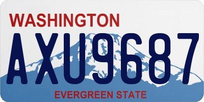 WA license plate AXU9687