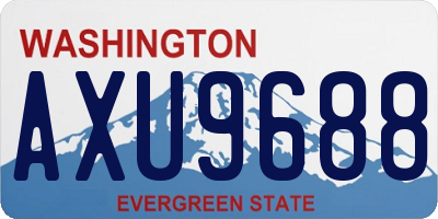 WA license plate AXU9688