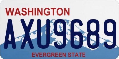 WA license plate AXU9689