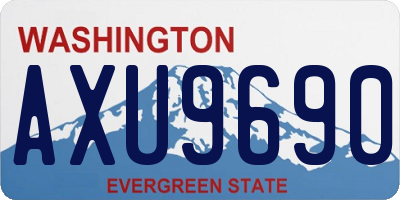 WA license plate AXU9690
