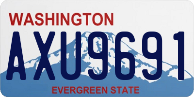 WA license plate AXU9691
