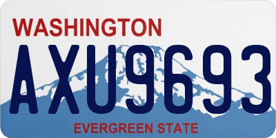 WA license plate AXU9693