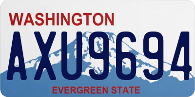 WA license plate AXU9694