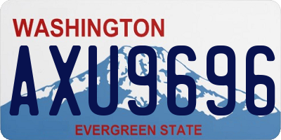 WA license plate AXU9696